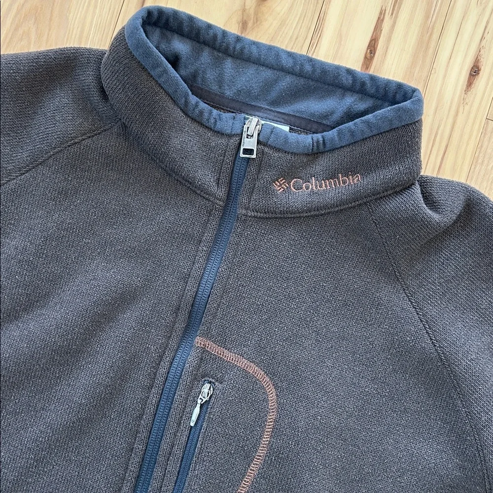 Columbia Brown Zip Up Sweater Size XL